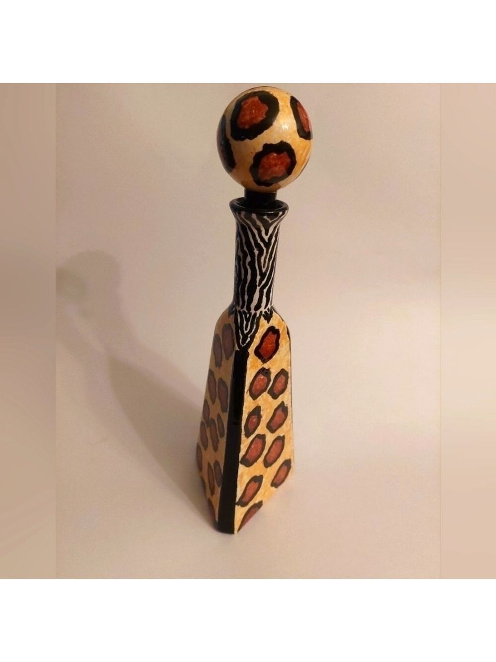 Vintage* 1998 Modernist Art Deco Decanter/Bud Vase by Derie